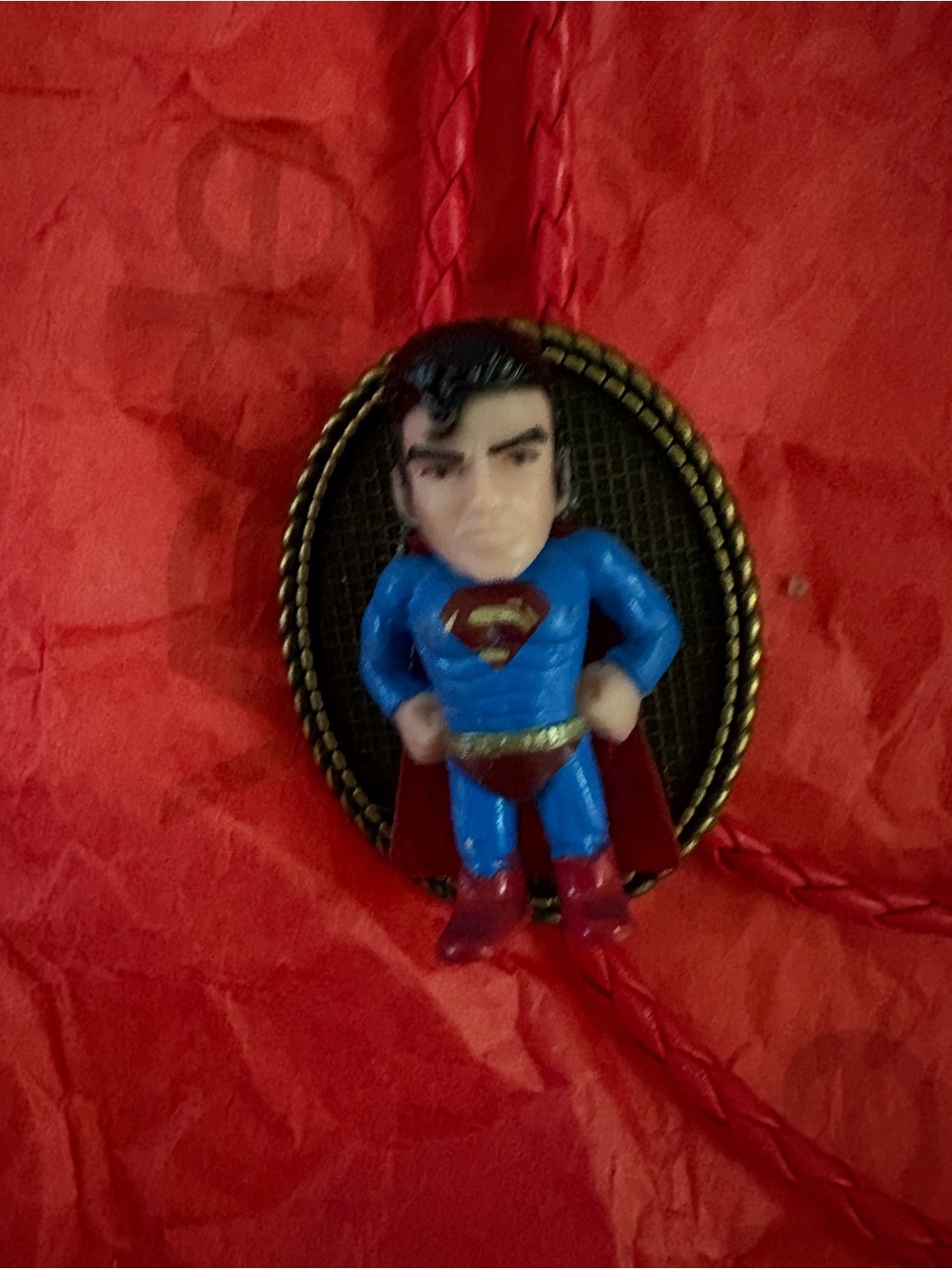 Superman Mini Figure Charm - Blue & Red